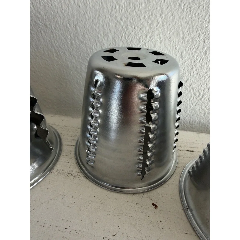 Lot of 5  Saladmaster Cones Food Processor Cutter Slicer Shredder Grater Chopper
